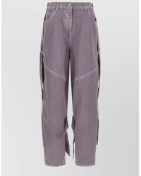 The Attico - Denim Wide-Leg Trousers - Lyst
