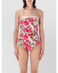 Chloé - Floral-Print Ruched One-Piece Swimsuit - Lyst