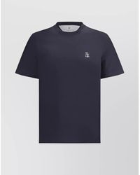 Brunello Cucinelli - Cotton Crew Neck Monochrome T-Shirt - Lyst