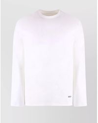 Jil Sander - Crew Neck Long Sleeve Cotton T-Shirt - Lyst