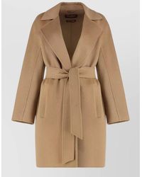 Max Mara - Cashmere Virgin Wool Single Breasted Midi Coat - Lyst