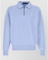 Polo Ralph Lauren - Cotton Polo Shirt Collared Design Ribbed Cuffs - Lyst