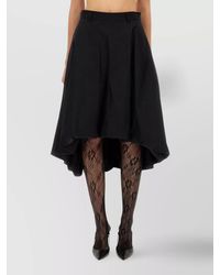 Moschino - High-Waisted Midi Flared Skirt With Belt Loops - Lyst