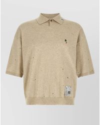 Maison Mihara Yasuhiro - Embroidered Polo Short Sleeves Ribbed Trims - Lyst