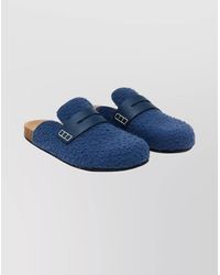 JW Anderson - Textured Round Toe Flat Sole Loafers - Lyst