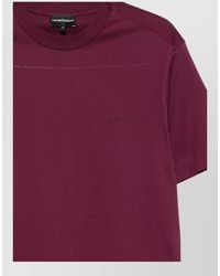 Emporio Armani - Logo Cotton Jersey Crew Neck T Shirt - Lyst