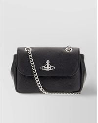 Vivienne Westwood - Crossbody Bags With Chain Strap And Textured Finish - Lyst
