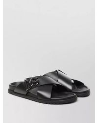 Dolce & Gabbana - Calfskin Sandals Open Toe Flat Sole - Lyst