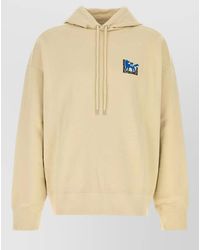Maison Kitsuné - Cotton Oversized Sweatshirt Hood And Ribbing - Lyst