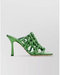 Bottega Veneta - Leather Stretch Mule Sandals - Lyst