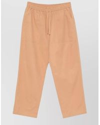 Maison Kitsuné - Cotton Straight Leg Shorts Patch Pockets - Lyst