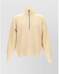 Ma'ry'ya - Merino Wool High Neck Half Zip Jumper - Lyst