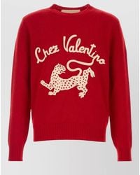 Valentino Garavani - Wool Sweater Crew Neck Graphic Print - Lyst