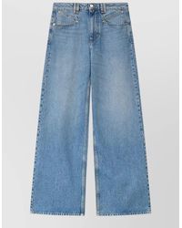 Isabel Marant - Cotton High-Rise Wide-Leg Jeans - Lyst