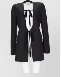 Maison Margiela - Tailored Jacket Structured Shoulders Open Front - Lyst