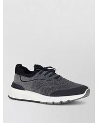 Brunello Cucinelli - Knit Lace-Up Low-Top Sneakers - Lyst