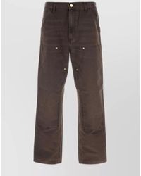 Carhartt - Straight Leg Double Knee Cotton Trousers - Lyst