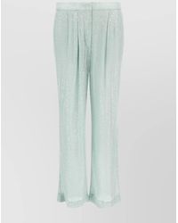 ROTATE BIRGER CHRISTENSEN - Wide-Leg Trousers With Pleated Design And Sequin Detailing - Lyst