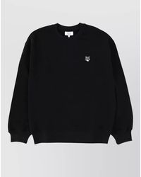 Maison Kitsuné - Organic Cotton Crew Neck Sweatshirt - Lyst