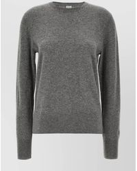 TOTEME - Crew Neck Cashmere Sweater With Ribbed Cuffs - Lyst
