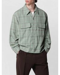 Needles - Checked Jacket Collared Neck Chest Pockets - Lyst