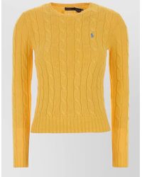 Polo Ralph Lauren - Cotton Sweater Cable Knit Ribbed Cuffs Hem - Lyst
