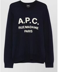 A.P.C. - Maurice Crew Neck Long Sleeve Sweater - Lyst