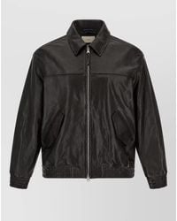 DUNST - Leather Bomber Jacket - Lyst