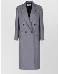 Lardini - Cashmere Double Breasted Coat - Lyst