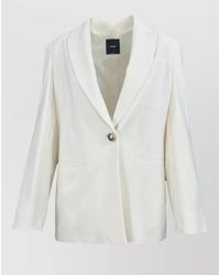 Pinko - Tailored Blazer Jacket Long Sleeve Notched Lapel - Lyst