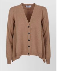 McQueen - Cashmere Oversized V-Neck Ribbed Cardigan - Lyst