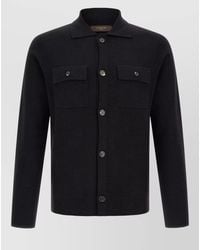 Zanone - Sahara Cardigan Jacket Long Sleeves Collar - Lyst