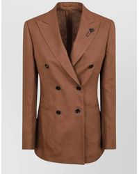 Lardini - Jacket Double Breasted Notched Lapels - Lyst