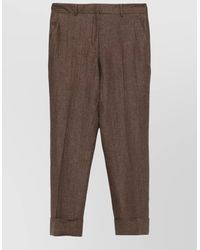 Incotex - Linen Trousers Regular Fit Belt Loops - Lyst