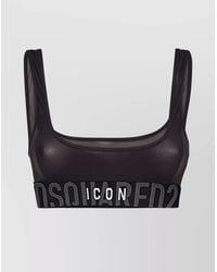 DSquared² - Stretch Icon-Motif Bandeau Bra - Lyst