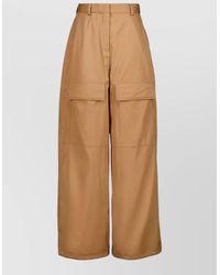 Stella McCartney - Cotton Cargo Wide-Leg Trousers - Lyst