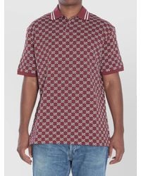 Gucci - Gg Jacquard Cotton Piquet Polo Shirt - Lyst