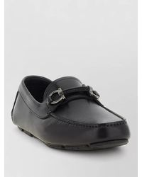 Ferragamo - Calfskin Leather Driver Loafers - Lyst