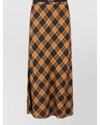 Pinko - Long Dress With Checks And Rhinestones - Lyst