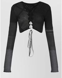 Roberta Einer - Cotton Long-Sleeve Crop Top - Lyst