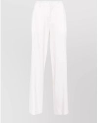 P.A.R.O.S.H. - Virgin Wool Pressed-Crease Wide-Leg Trousers - Lyst