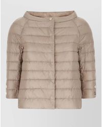 Herno - Nylon Down Jacket Three Quarter Sleeves Quilted - Lyst