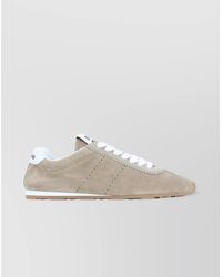 Miu Miu - Suede Lace-Up Sneakers - Lyst
