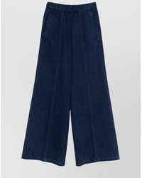Forte Forte - Wide Leg Trousers With Elastic Waist And Pleats - Lyst