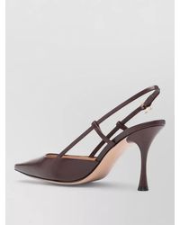 Gianvito Rossi - Ascent Calf Leather Slingback Pointed Pumps - Lyst