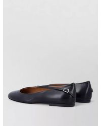 Jil Sander - Leather Asymmetric Strap Ballerina Flats - Lyst