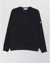 Stone Island - Cotton Ribbed Crew Neck Long-Sleeve T-Shirt - Lyst