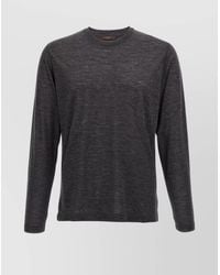 Zanone - Wool Crew Neck Sweater With Long Sleeves - Lyst