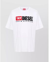 DIESEL - Cotton Jersey Relaxed-Fit Logo-Embroidered T-Boxt-Div T-Shirt - Lyst