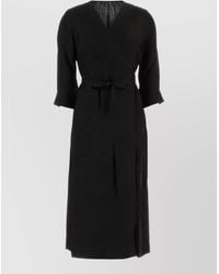 Uma Wang - Anthea Wrap Dress Viscose Blend Midi - Lyst